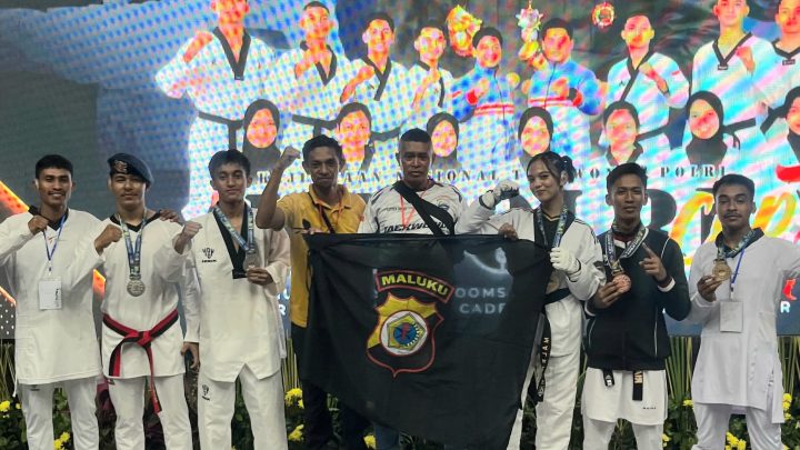 Polisi Polda Maluku Rebut Tiga Medali di Kejurnas Taekwondo Kapolri Cup VII