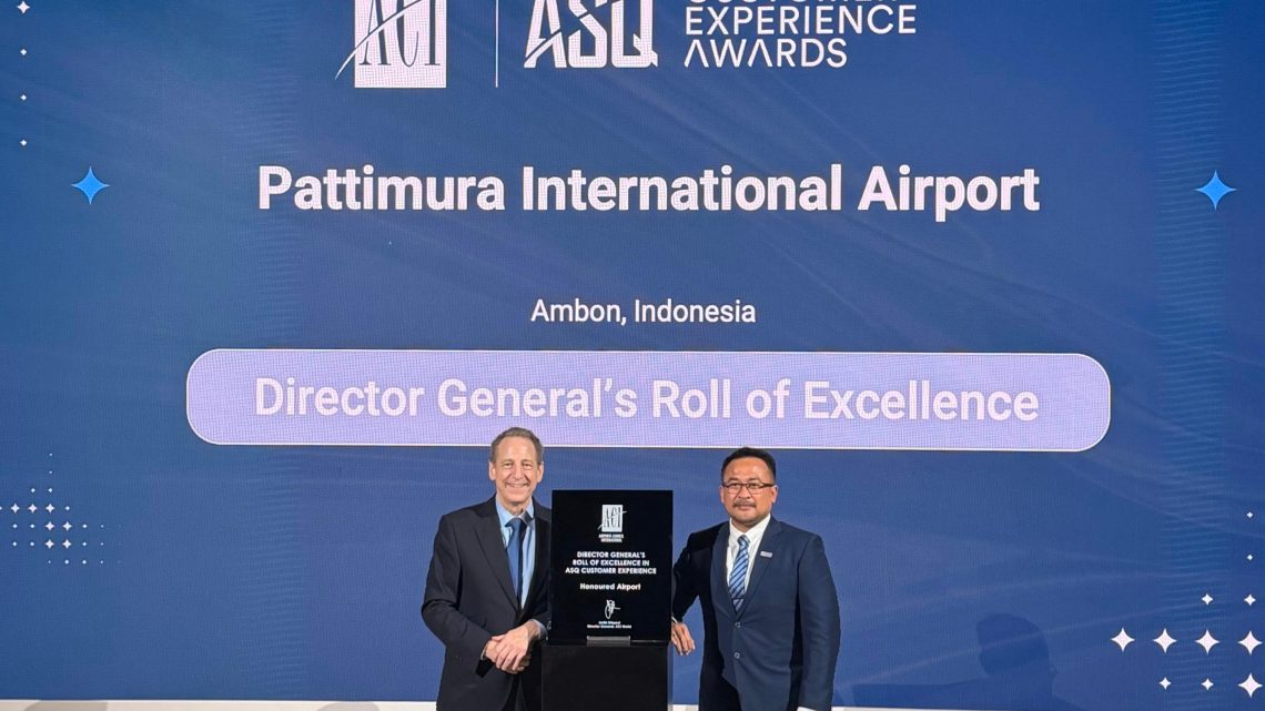Lima Tahun Berturut, Bandara Pattimura Ambon Raih Penghargaan Bandara Terbaik Asia-Pasific