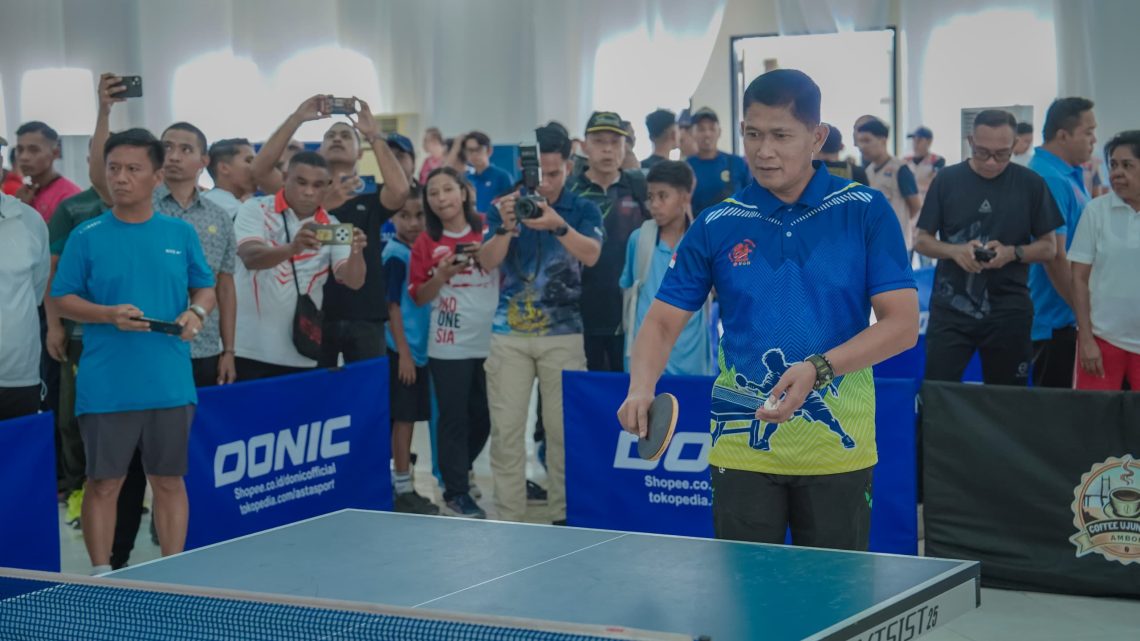 Kodam XV/Pattimura Gelar Turnamen Tenis Meja Piala Panglima TNI Jelang HUT ke 81